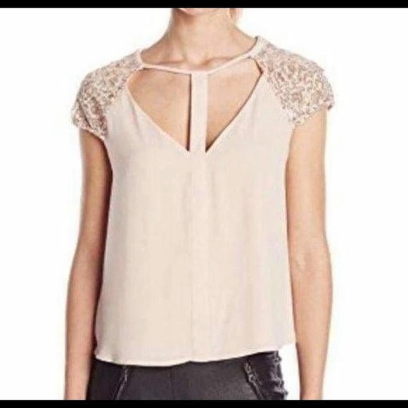 Sierra BCBG blouse color pink blush size S silk - Picture 2 of 5